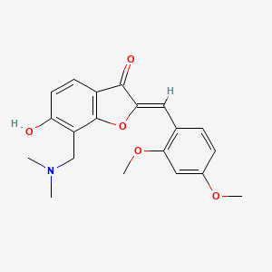 (Z)-2-(2,4-dimethoxybenzylidene)-7-((dimethylamino)methyl)-6-hydroxybenzofuran-3(2H)-one