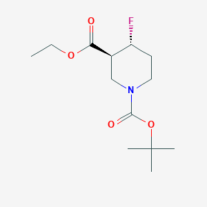 molecular formula C13H22FNO4 B2800901 Ethyl trans-N-boc-4-fluoropiperidine-3-carboxylate CAS No. 2173996-25-1