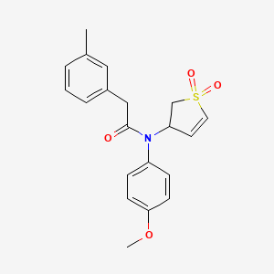 molecular formula C20H21NO4S B2800903 N-(1,1-dioxido-2,3-dihydrothiophen-3-yl)-N-(4-methoxyphenyl)-2-(m-tolyl)acetamide CAS No. 863022-74-6