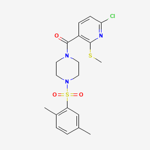 1-[6-Chloro-2-(methylsulfanyl)pyridine-3-carbonyl]-4-(2,5-dimethylbenzenesulfonyl)piperazine