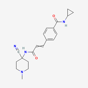 4-{2-[(4-cyano-1-methylpiperidin-4-yl)carbamoyl]eth-1-en-1-yl}-N-cyclopropylbenzamide