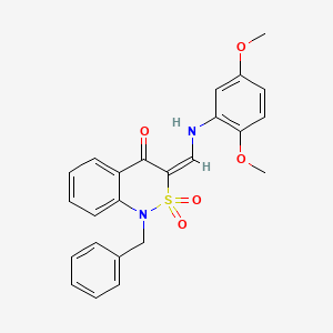 (3E)-1-benzyl-3-{[(2,5-dimethoxyphenyl)amino]methylidene}-1H-2,1-benzothiazin-4(3H)-one 2,2-dioxide