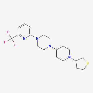 molecular formula C19H27F3N4S B2800923 1-(1-(四氢噻吩-3-基)哌啶-4-基)-4-(6-(三氟甲基)吡啶-2-基)哌嗪 CAS No. 2034611-22-6