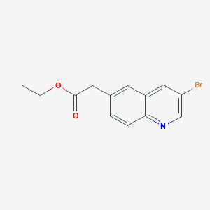 molecular formula C13H12BrNO2 B2800924 Ethyl 2-(3-bromoquinolin-6-yl)acetate CAS No. 1393353-34-8