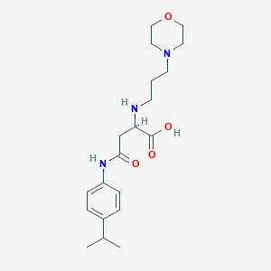 molecular formula C20H31N3O4 B2800926 4-((4-Isopropylphenyl)amino)-2-((3-morpholinopropyl)amino)-4-oxobutanoic acid CAS No. 1097865-25-2