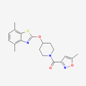 (4-((4,7-Dimethylbenzo[d]thiazol-2-yl)oxy)piperidin-1-yl)(5-methylisoxazol-3-yl)methanone