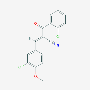 molecular formula C17H11Cl2NO2 B2800931 (E)-2-(2-氯苯甲酰)-3-(3-氯-4-甲氧基苯基)丙-2-烯腈 CAS No. 861207-91-2