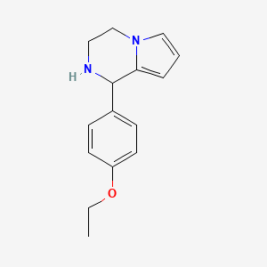 molecular formula C15H18N2O B2800934 1-(4-Ethoxyphenyl)-1,2,3,4-tetrahydropyrrolo[1,2-a]pyrazine CAS No. 887201-27-6