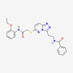 molecular formula C24H24N6O3S B2800940 N-(2-(6-((2-((2-ethoxyphenyl)amino)-2-oxoethyl)thio)-[1,2,4]triazolo[4,3-b]pyridazin-3-yl)ethyl)benzamide CAS No. 872993-98-1