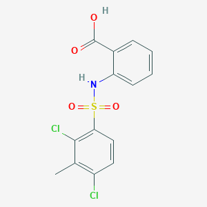 molecular formula C14H11Cl2NO4S B2800941 2-(2,4-二氯-3-甲基苯基磺酰胺)苯甲酸 CAS No. 886120-18-9
