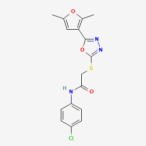 N-(4-chlorophenyl)-2-((5-(2,5-dimethylfuran-3-yl)-1,3,4-oxadiazol-2-yl)thio)acetamide