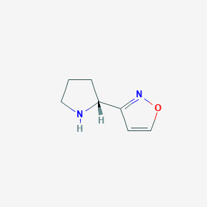 molecular formula C7H10N2O B2800957 3-[(2R)-吡咯烷-2-基]-1,2-噁唑 CAS No. 1892520-51-2