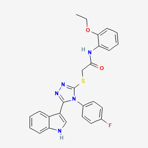 N-(2-ethoxyphenyl)-2-((4-(4-fluorophenyl)-5-(1H-indol-3-yl)-4H-1,2,4-triazol-3-yl)thio)acetamide