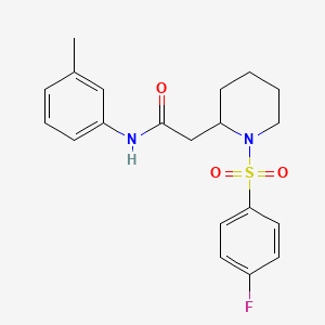 2-(1-((4-fluorophenyl)sulfonyl)piperidin-2-yl)-N-(m-tolyl)acetamide