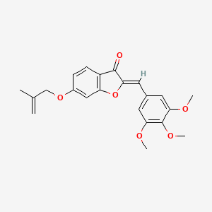 molecular formula C22H22O6 B2800980 (Z)-6-((2-methylallyl)oxy)-2-(3,4,5-trimethoxybenzylidene)benzofuran-3(2H)-one CAS No. 859138-10-6