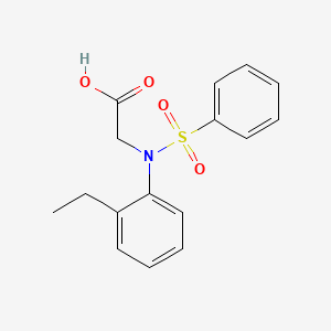 molecular formula C16H17NO4S B2800981 N-(2-ethylphenyl)-N-(phenylsulfonyl)glycine CAS No. 363576-45-8