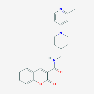 N-[[1-(2-Methylpyridin-4-yl)piperidin-4-yl]methyl]-2-oxochromene-3-carboxamide