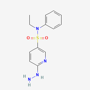 N-ethyl-6-hydrazinyl-N-phenylpyridine-3-sulfonamide