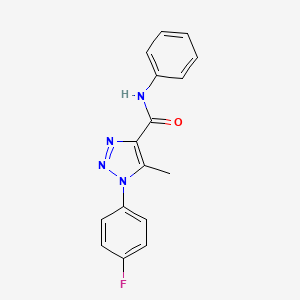 molecular formula C16H13FN4O B2800986 1-(4-fluorophenyl)-5-methyl-N-phenyl-1H-1,2,3-triazole-4-carboxamide CAS No. 866846-82-4