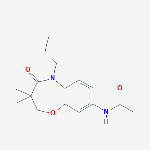 N-(3,3-dimethyl-4-oxo-5-propyl-2,3,4,5-tetrahydrobenzo[b][1,4]oxazepin-8-yl)acetamide