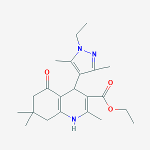 ethyl 4-(1-ethyl-3,5-dimethyl-1H-pyrazol-4-yl)-2,7,7-trimethyl-5-oxo-1,4,5,6,7,8-hexahydro-3-quinolinecarboxylate