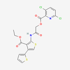 [2-[(3-Ethoxycarbonyl-4-thiophen-2-ylthiophen-2-yl)amino]-2-oxoethyl] 3,6-dichloropyridine-2-carboxylate