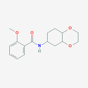 molecular formula C16H21NO4 B2800996 2-methoxy-N-(octahydrobenzo[b][1,4]dioxin-6-yl)benzamide CAS No. 1902893-57-5