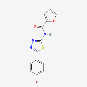 molecular formula C13H8FN3O2S B2801003 N-(5-(4-fluorophenyl)-1,3,4-thiadiazol-2-yl)furan-2-carboxamide CAS No. 321530-48-7
