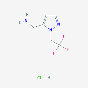 [1-(2,2,2-Trifluoroethyl)-1H-pyrazol-5-yl]methanamine hydrochloride