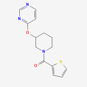 (3-(Pyrimidin-4-yloxy)piperidin-1-yl)(thiophen-2-yl)methanone