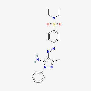(E)-N,N-diethyl-4-(2-(5-imino-3-methyl-1-phenyl-1H-pyrazol-4(5H)-ylidene)hydrazinyl)benzenesulfonamide