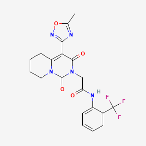 2-[4-(5-methyl-1,2,4-oxadiazol-3-yl)-1,3-dioxo-5,6,7,8-tetrahydro-1H-pyrido[1,2-c]pyrimidin-2(3H)-yl]-N-[2-(trifluoromethyl)phenyl]acetamide