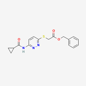 Benzyl 2-((6-(cyclopropanecarboxamido)pyridazin-3-yl)thio)acetate