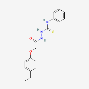 molecular formula C17H19N3O2S B2801074 1-(2-(4-乙基苯氧基)乙酰)-4-苯基硫脲 CAS No. 642935-10-2