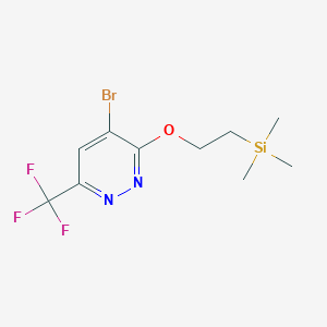 molecular formula C10H14BrF3N2OSi B2801084 2-[4-溴-6-(三氟甲基)吡啶-3-基]氧乙基三甲基硅烷 CAS No. 2411216-95-8