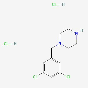 molecular formula C11H16Cl4N2 B2801085 3,5-二氯苄基哌嗪二盐酸盐 CAS No. 1365968-80-4