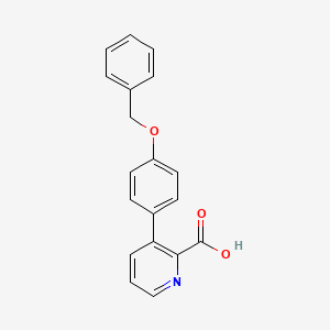 molecular formula C19H15NO3 B2801087 3-(4-苄氧基苯基)吡啶甲酸 CAS No. 1261892-48-1