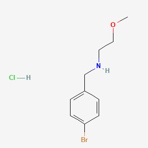 molecular formula C10H15BrClNO B2801094 N-(4-Bromobenzyl)-2-methoxyethanamine hydrochloride CAS No. 1158390-41-0