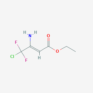 molecular formula C6H8ClF2NO2 B2801102 乙酸3-氨基-4-氯-4,4-二氟丁-2-烯酯 CAS No. 136757-13-6