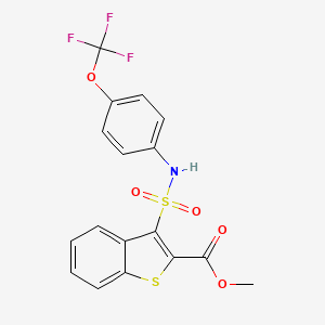 Methyl 3-{[4-(trifluoromethoxy)phenyl]sulfamoyl}-1-benzothiophene-2-carboxylate