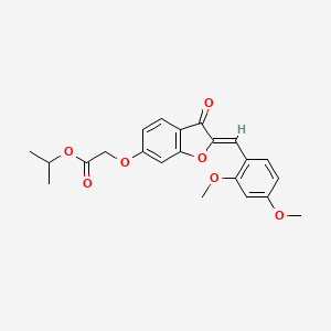 (Z)-isopropyl 2-((2-(2,4-dimethoxybenzylidene)-3-oxo-2,3-dihydrobenzofuran-6-yl)oxy)acetate