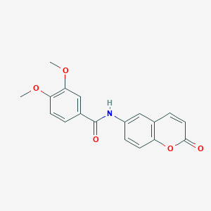 molecular formula C18H15NO5 B2801122 3,4-二甲氧基-N-(2-氧代-2H-香豆素-6-基)苯甲酰胺 CAS No. 797777-95-8