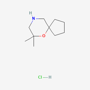 7,7-Dimethyl-6-oxa-9-azaspiro[4.5]decane;hydrochloride