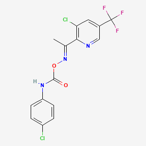 3-Chloro-2-({[(4-chloroanilino)carbonyl]oxy}ethanimidoyl)-5-(trifluoromethyl)pyridine