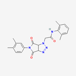 N-(2,6-dimethylphenyl)-2-[5-(3,4-dimethylphenyl)-4,6-dioxo-1H,3aH,4H,5H,6H,6aH-pyrrolo[3,4-d][1,2,3]triazol-1-yl]acetamide