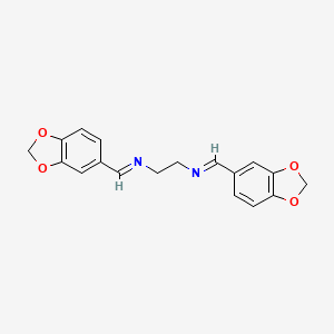 molecular formula C18H16N2O4 B2801130 N,N'-Bis(piperonylidene)ethylenediamine CAS No. 101732-00-7