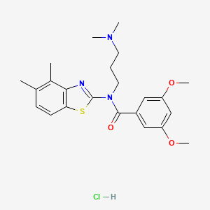 N-(3-(dimethylamino)propyl)-N-(4,5-dimethylbenzo[d]thiazol-2-yl)-3,5-dimethoxybenzamide hydrochloride