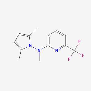 molecular formula C13H14F3N3 B2801171 N-(2,5-dimethylpyrrol-1-yl)-N-methyl-6-(trifluoromethyl)pyridin-2-amine CAS No. 257862-80-9