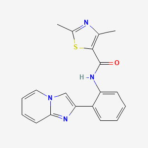 molecular formula C19H16N4OS B2801172 N-(2-(咪唑并[1,2-a]吡啶-2-基)苯基)-2,4-二甲基噻唑-5-甲酰胺 CAS No. 1798514-25-6