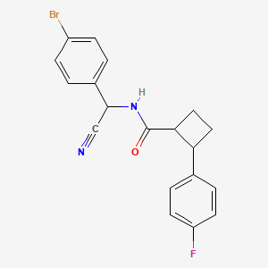 molecular formula C19H16BrFN2O B2801178 N-[(4-Bromophenyl)-cyanomethyl]-2-(4-fluorophenyl)cyclobutane-1-carboxamide CAS No. 2224254-10-6